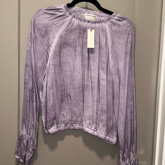 Anthropologie Cloth & Stone Violet Blouse - Picture 3 of 5